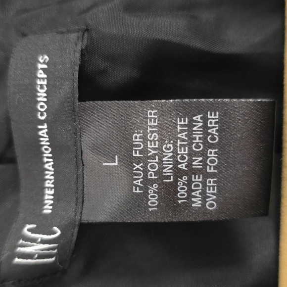 INC Womens Faux Fur Vest. Size L - Picture 7 of 7